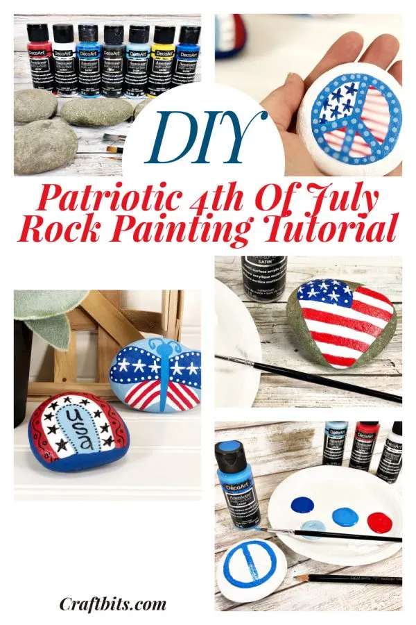 4th of july rock painting ideas: Patriotic 4th of july painted rocks
